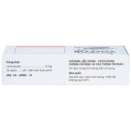Thuốc Vocfor 8mg Medisun điều trị đau sau phẫu thuật (3 vỉ x 10 viên)