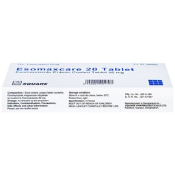 Thuốc Esomaxcare 20 Square điều trị loét dạ dày tá tràng lành tính (3 vỉ x 10 viên)