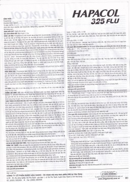 Cốm Hapacol 325 Flu DHG điều trị đau đầu, đau nửa đầu, đau răng (24 gói)