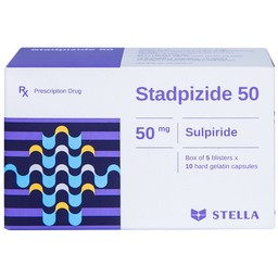 Thuốc Stadpizide 50 Stella điều trị triệu chứng ngắn ngày lo âu, tâm thần phân liệt (5 vỉ x 10 viên) 