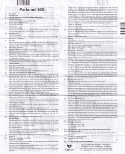 Thuốc Partamol 500 Stella điều trị các cơn đau và sốt từ nhẹ đến vừa (10 vỉ x 10 viên)