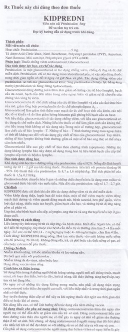 Viên sủi Kidpredni 5mg USP chống viêm, chống dị ứng và ức chế miễn dịch (5 vỉ x 10 viên)
