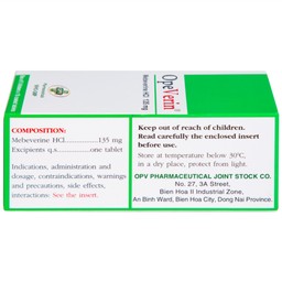 Thuốc OpeVerin 135mg OPV điều trị hội chứng ruột kích thích (5 vỉ x 10 viên)