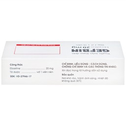 Thuốc Gefbin Medisun điều trị viêm mũi dị ứng, mề đay vô căn mạn tính (3 vỉ x 10 viên)