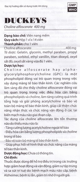 Thuốc Duckeys Mediplantex hỗ trợ điều trị triệu chứng bệnh azheimer (1 vỉ x 14 viên)