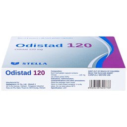 Thuốc Odistad 120 Stella điều trị béo phì và phòng ngừa tăng cân trở lại ở người lớn (2 vỉ x 21 viên)