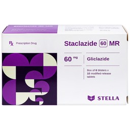 Thuốc Staclazide 60 MR Stella điều trị đái tháo đường típ 2 (6 vỉ x 10 viên)