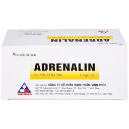 Dung dịch tiêm Adrenalin 1mg/1ml hồi sức tim phổi, cấp cứu choáng phản vệ (5 vỉ x 10 ống)