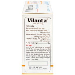 Thuốc Vilanta Pharimexco dịu triệu chứng ợ nóng, ợ chua (20 gói x 10g)
