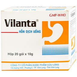 Thuốc Vilanta Pharimexco dịu triệu chứng ợ nóng, ợ chua (20 gói x 10g)