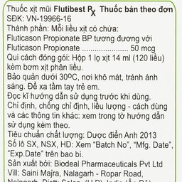 Xịt mũi Flutibest Biodeal điều trị viêm mũi dị ứng (120 liều)