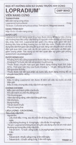 Viên nang cứng Lopradium 2mg Imexpharm điều trị tiêu chảy cấp, bù nước và chất điện giải (10 vỉ x 10 viên) 