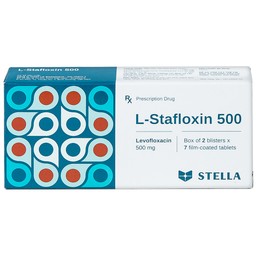 Thuốc L-Stafloxin 500 Stella điều trị nhiễm khuẩn (2 vỉ x 7 viên)