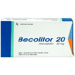 Thuốc Becolitor 20mg Meyer-BPC điều trị tăng cholesterol toàn phần, LDL-cholesterol (30 viên)