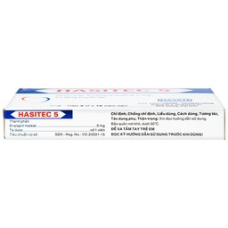 Thuốc Hasitec 5 Hasan điều trị tăng huyết áp, suy tim (3 vỉ x 10 viên)