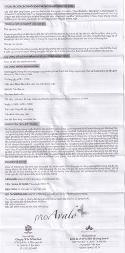 Thuốc proAvalo 0.03mg Babiophar tránh thai hằng ngày (1 vỉ x 28 viên)