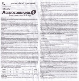 Thuốc Acenocoumarol 4 SPM điều trị và ngăn ngừa bệnh nghẽn mạch (3 vỉ x 10 viên)