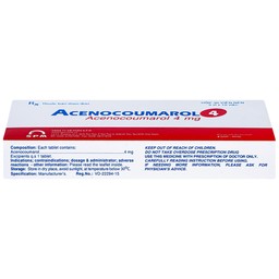 Thuốc Acenocoumarol 4 SPM điều trị và ngăn ngừa bệnh nghẽn mạch (3 vỉ x 10 viên)