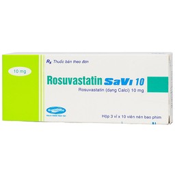 Thuốc Rosuvastatin Savi 10 điều trị tăng cholesterol máu nguyên phát (3 vỉ x 10 viên)