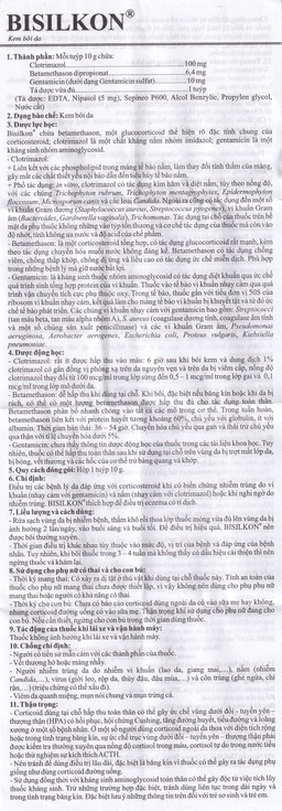Kem bôi da Bisilkon Bidiphar điều trị các bệnh lý da, nhiễm trùng do vi khuẩn (10g)