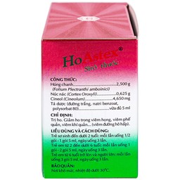 Siro HoAstex OPC điều trị ho, giảm ho trong viêm họng, viêm phế quản (30 gói x 5ml)