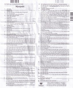 Thuốc Myopain 50 Stella điều trị chứng co cứng cơ sau đột quỵ (5 vỉ x 10 viên)