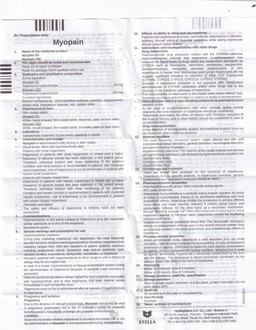 Thuốc Myopain 50 Stella điều trị chứng co cứng cơ sau đột quỵ (5 vỉ x 10 viên)