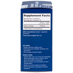 Viên uống hỗ trợ bôi trơn khớp, duy trì sức khỏe của khớp Shark Cartilage NatureCare (60 viên)