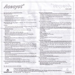 Thuốc Acecyst 200mg Agimexpharm long đờm, thông đường hô hấp trong viêm phế quản (10 vỉ x 10 viên)