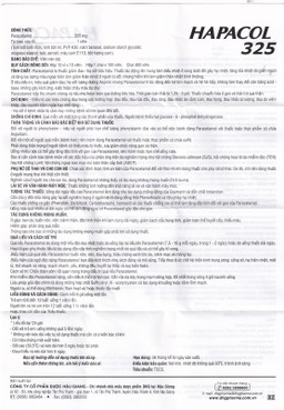 Thuốc Hapacol 325 DHG điều trị đau đầu, đau nửa đầu, đau răng (100 viên)