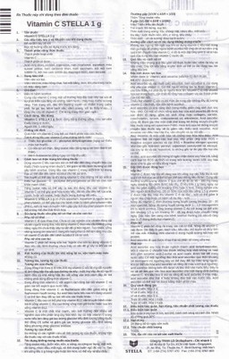Viên sủi Vitamin C 1g Stella điều trị bệnh Scorbut (1 tuýp x 10 viên)