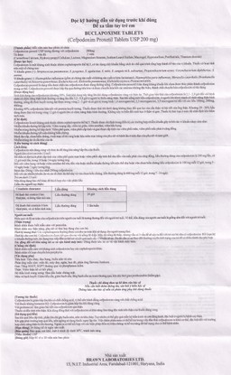 Thuốc Buclapoxime Brawn điều trị nhiễm khuẩn (1 vỉ x 10 viên)