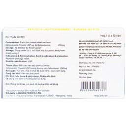 Thuốc Buclapoxime Brawn điều trị nhiễm khuẩn (1 vỉ x 10 viên)