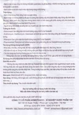 Thuốc Viga-New 20mg Armephaco điều trị rối loạn cương dương (1 vỉ x 4 viên)