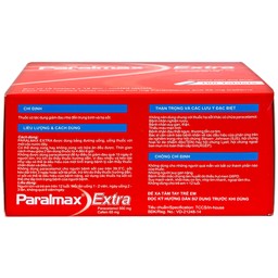 Viên nén Paralmax Extra 500mg/65mg Boston giảm đau nhẹ đến trung bình và hạ sốt  (15 vỉ x 12 viên)