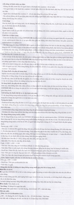 Bột pha hỗn dịch uống Cefixim 100 USP điều trị nhiễm khuẩn (10 gói x 1.5g)