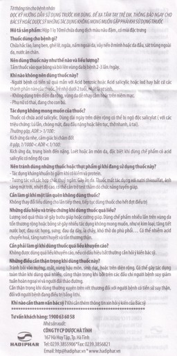 Cồn thuốc chữa Hắc Lào Lang Ben Hadiphar (10ml)