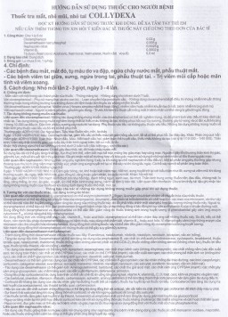 Thuốc Collydexa Hà Nội Pharma điều trị đau mắt, viêm tai giữa, viêm mũi cấp hoặc mãn tính (5ml)