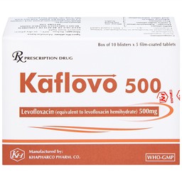 Thuốc Kaflovo 500 Khapharco điều trị nhiễm khuẩn do vi khuẩn, viêm phổi, nhiễm khuẩn da (10 vỉ x 5 viên)