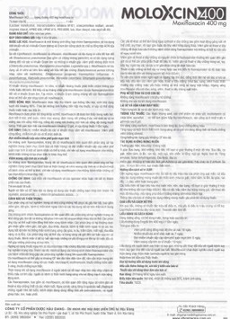 Thuốc Moloxcin 400 DHG điều trị các chứng nhiễm khuẩn, viêm phổi (1 vỉ x 10 viên)