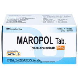 Viên nén Maropol 200mg Withus Pharma điều trị đau do rối loạn chức năng ống tiêu hóa (10 vỉ x 10 viên)