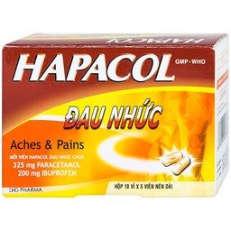 Thuốc Hapacol Đau Nhức DHG giảm đau, kháng viêm (10 vỉ x 5 viên)