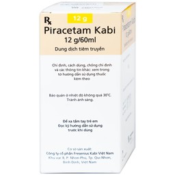 Dịch truyền Piracetam Kabi 12g/60ml Fresenius Kabi điều trị triệu chứng chóng mặt (60ml)