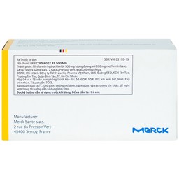 Thuốc Glucophage XR 500mg Merck điều trị tiểu đường típ 2 (4 vỉ x 15 viên)