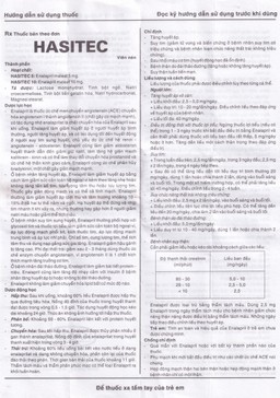 Thuốc Hasitec 10 Hasan điều trị tăng huyết áp, suy tim (3 vỉ x 10 viên)