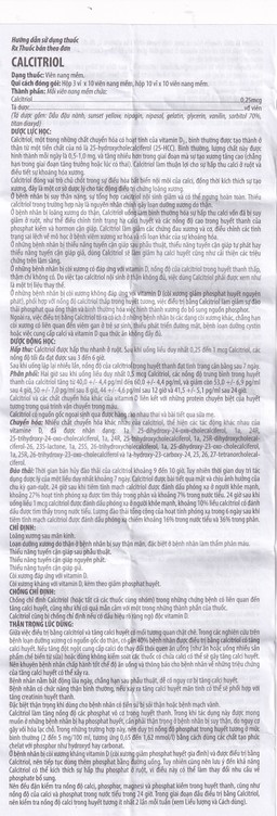 Thuốc Calcitriol Hà Tây điều trị loãng xương (3 vỉ x 10 viên)