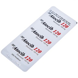 Thuốc Atocib 120mg DHG điều trị thoái hóa khớp, viêm khớp dạng thấp (3 vỉ x 10 viên)