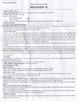 Viên nén Mezapizin 10 Medisun điều trị đau nửa đầu (10 vỉ x 10 viên)