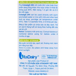 Sữa ColosIgG 24h Vitadairy hỗ trợ tăng cường miễn dịch và tiêu hóa (60 gói x 1.5g)
