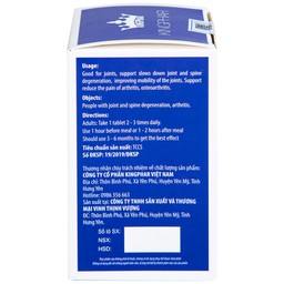 Viên uống giúp dưỡng khớp, hỗ trợ giảm đau do viêm khớp, thoái hóa khớp Xương Khớp Kingphar New (60 viên)